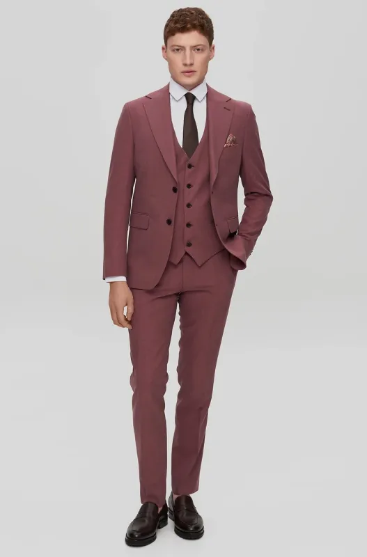 Fashion 3 Pieces Mens Suit Flat Notch Lapel Tuxedos (Blazer+vest+Pants) sold by Mens Event Wear