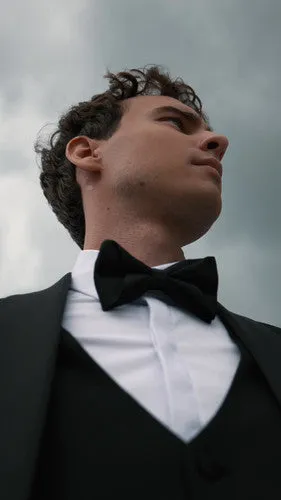 Formal 3 Pieces Mens Suit Flat Shawl Lapel Tuxedos (Blazer+vest+Pants) sold by Mens Event Wear product image thumbnail 3