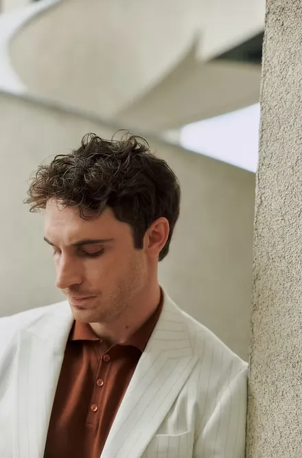 Formal Men's 2 Pieces Mens Suit Peak Lapel Striped Tuxedos (Blazer+Pants) sold by Mens Event Wear product image thumbnail 2