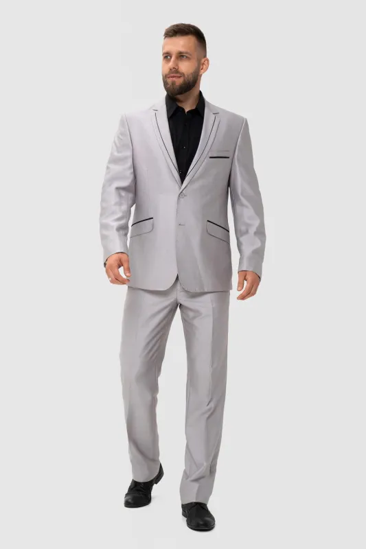 Formal 2 Pieces Mens Suit Flat Notch Lapel Tuxedos For Wedding (Blazer+Pants) sold by Mens Event Wear