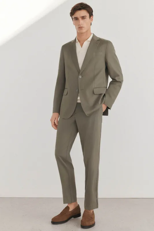 Casual 2 Piece Men's Suit Flat Notched Wedding Lapel (Blazer + Pants) sold by Mens Event Wear