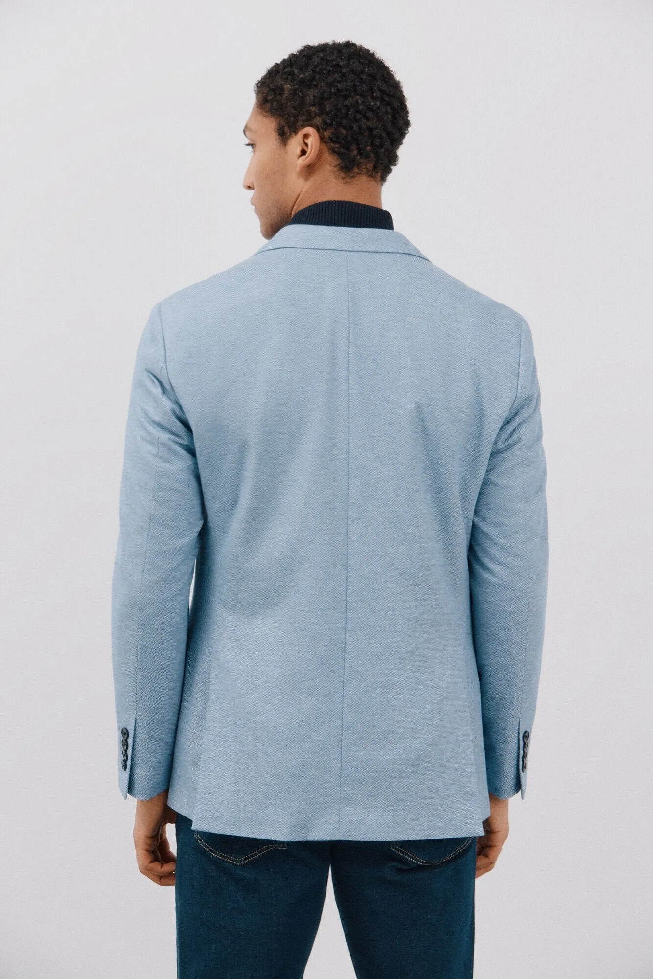 Fashion Men's Slim Fit Notch Lapel Flat Blazer sold by Mens Event Wear product image thumbnail 3