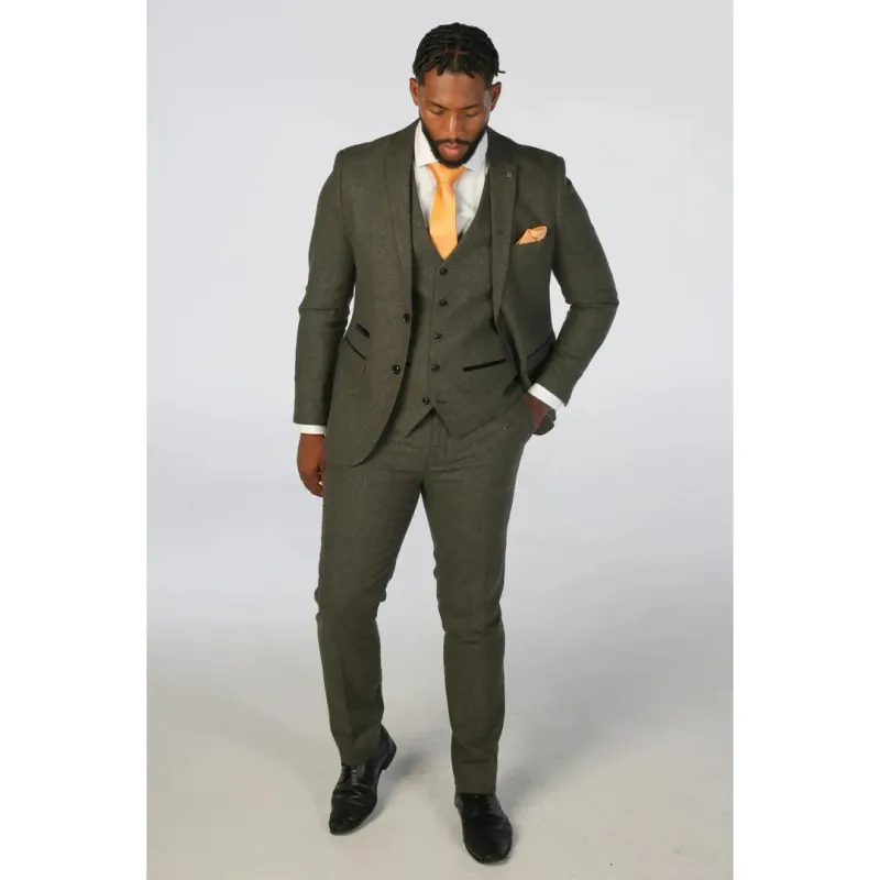 Men's Casual 3 Pieces Mens Suit Tweed Notch Lapel Tuxedos (Blazer+vest+Pants) sold by Mens Event Wear
