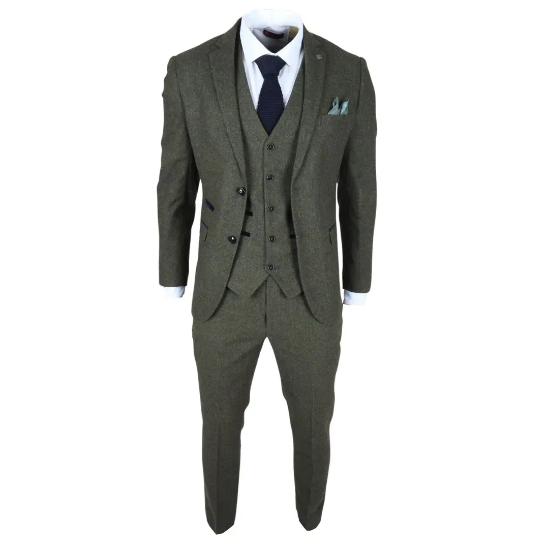 Men's Casual 3 Pieces Mens Suit Tweed Notch Lapel Tuxedos (Blazer+vest+Pants) sold by Mens Event Wear product image thumbnail 5