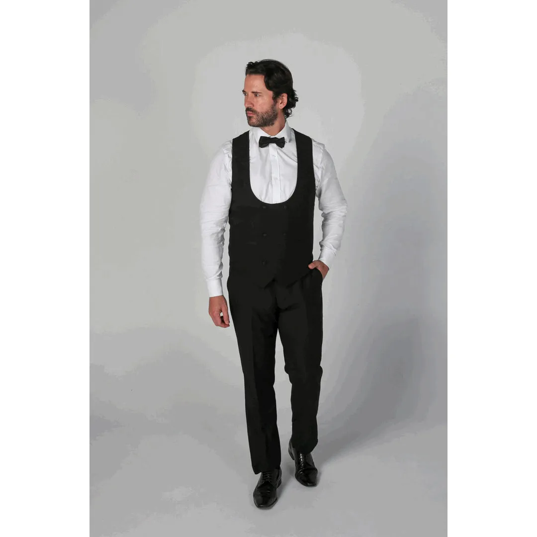 Formal 3 Pieces Mens Suit Flat Shawl Lapel Tuxedos (Blazer+vest+Pants) sold by Mens Event Wear product image thumbnail 2