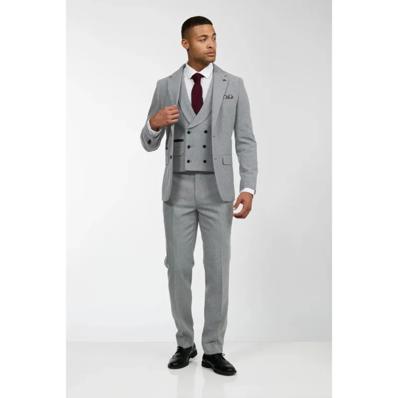 Men's Casual 3 Pieces Mens Suit Tweed Notch Lapel Tuxedos (Blazer+vest+Pants) sold by Mens Event Wear