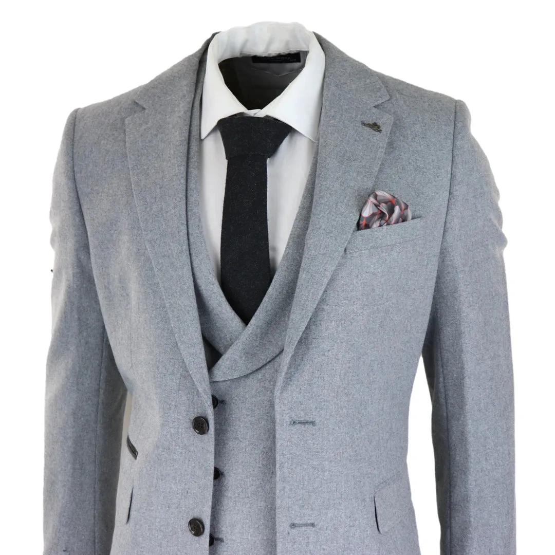 Men's Casual 3 Pieces Mens Suit Tweed Notch Lapel Tuxedos (Blazer+vest+Pants) sold by Mens Event Wear product image thumbnail 3