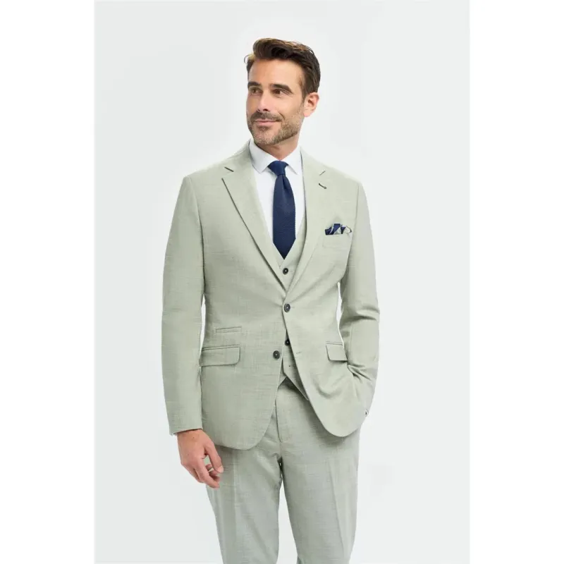 Fashion Men's 3 Pieces Flat Notch Lapel Tuxedos For Party (Blazer+vest+Pants) sold by Mens Event Wear