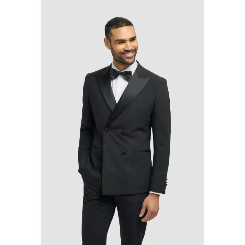Formal 2 Pieces Mens Suit Flat Peak Lapel Tuxedos For Wedding (Blazer+Pants) sold by Mens Event Wear
