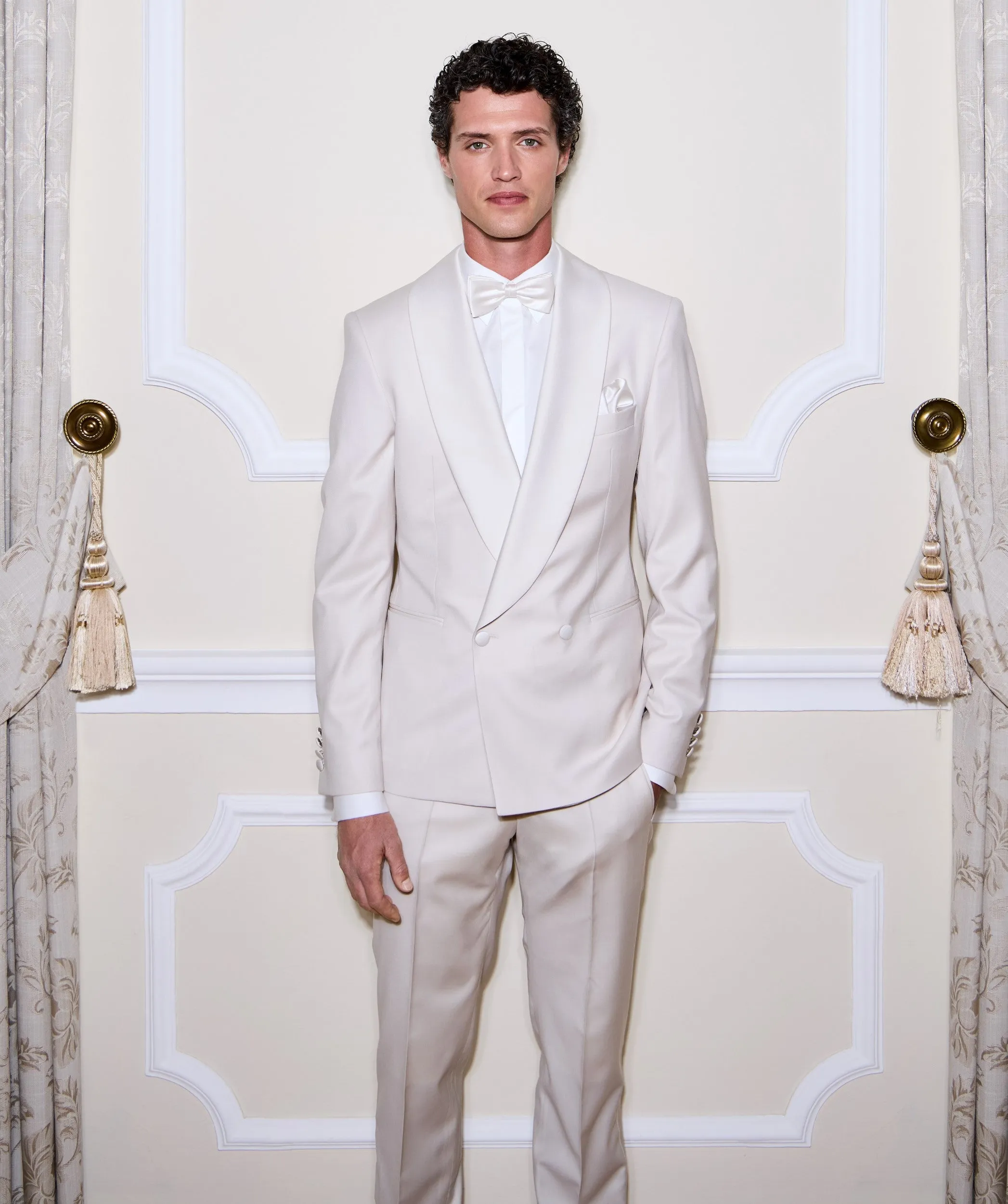 Fashionable Men's 2-piece Suit Shawl Collar Wedding Suit (Blazer+Pants) sold by Mens Event Wear