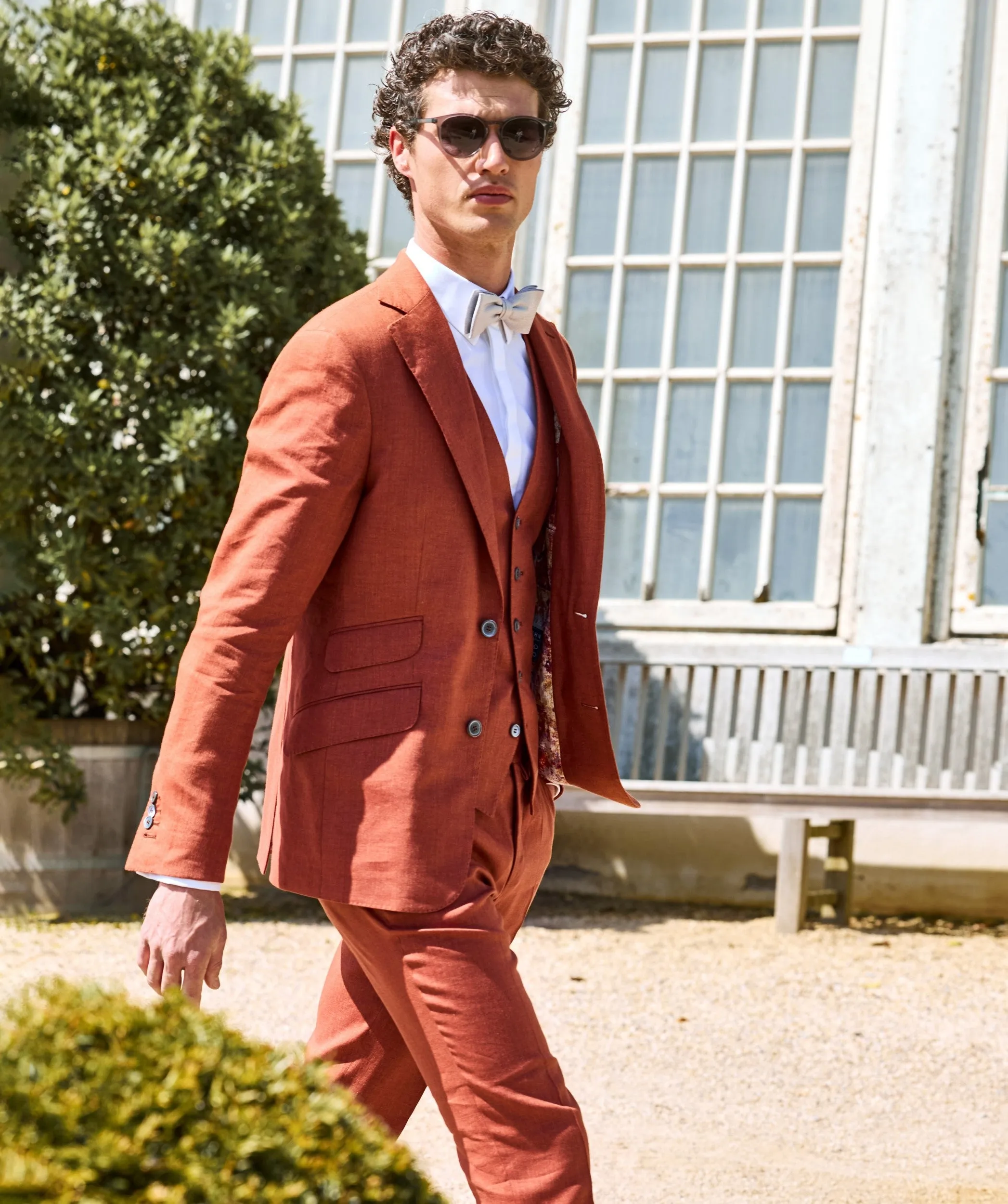 Formal 3 Pieces Mens Suit Flat Linen Notch Lapel Suit(Blazer+Vest+Pants) sold by Mens Event Wear product image thumbnail 2