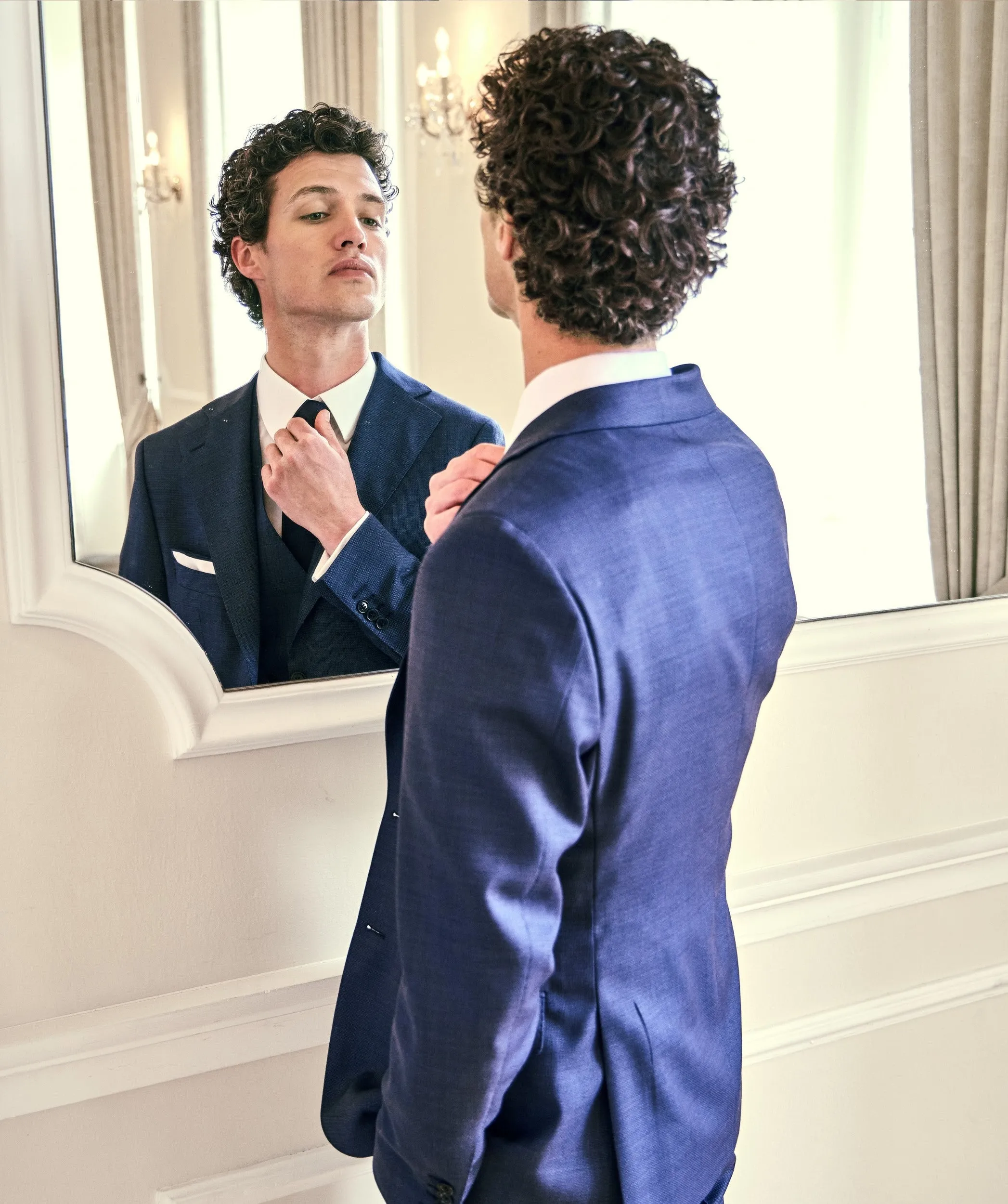 Formal Men's Suits Slim Fit 3 Pieces Notch Lapel Tuxedos (Blazer+Vest+ Pant) sold by Mens Event Wear product image thumbnail 3