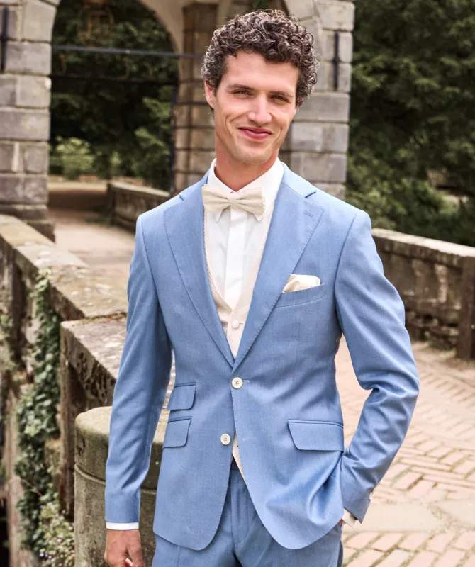 Casual Men's 3 Pieces Flat Notch Lapel Tuxedos For Party (Blazer+vest+Pants) sold by Mens Event Wear