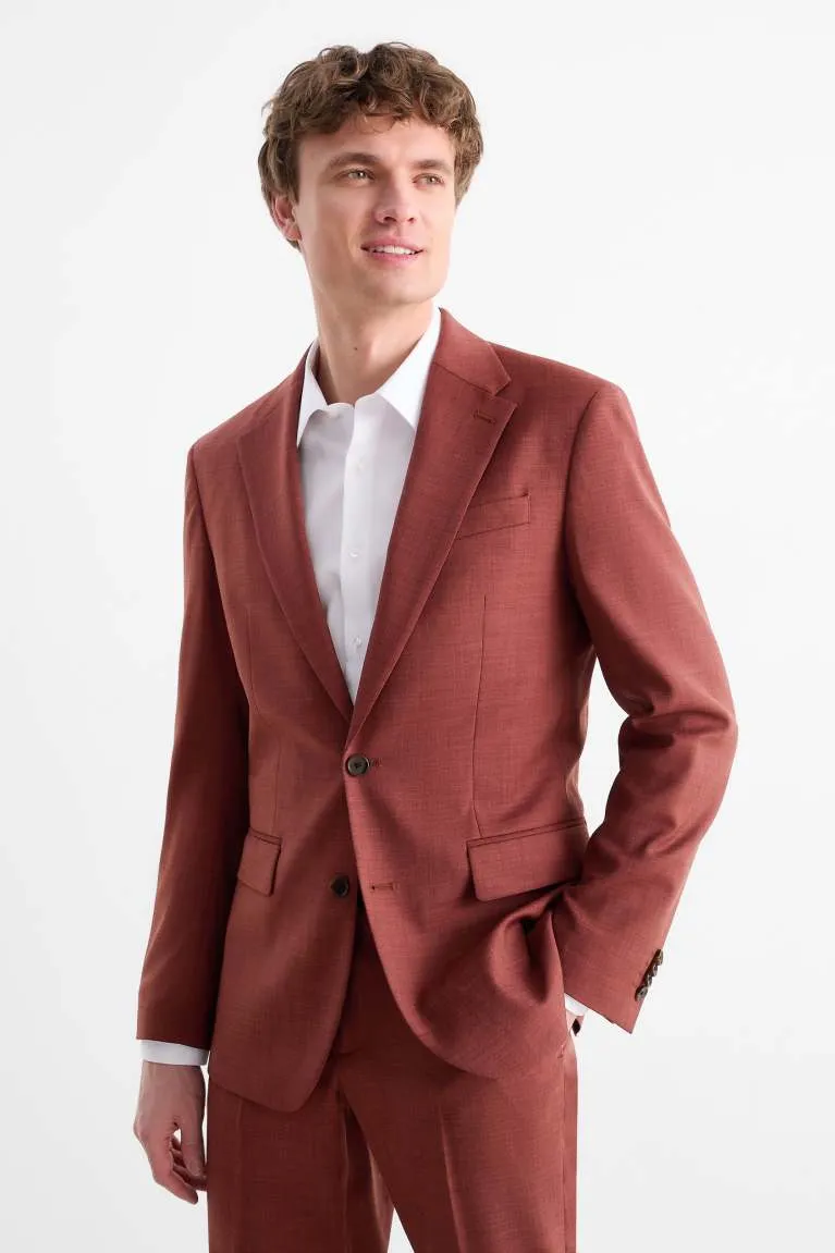 Casual 2 Piece Men's Suit Flat Notched Wedding Lapel (Blazer + Pants) sold by Mens Event Wear