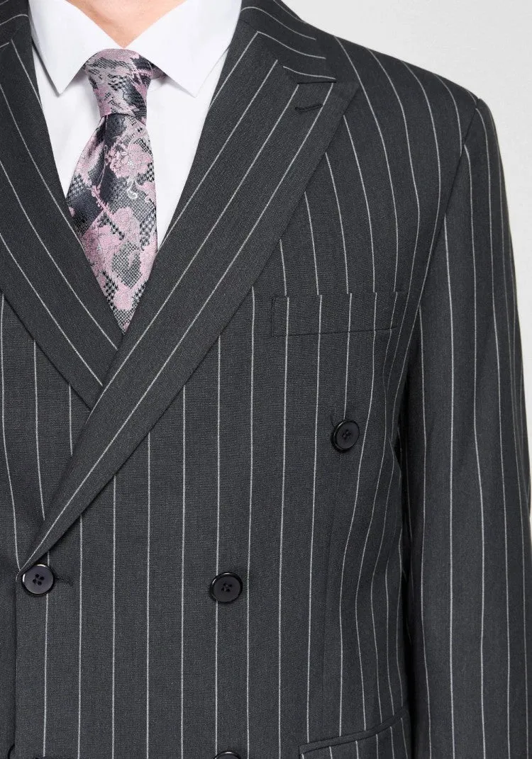 Formal Men's 2 Pieces Mens Suit Peak Lapel Striped Tuxedos (Blazer+Pants) sold by Mens Event Wear product image thumbnail 2