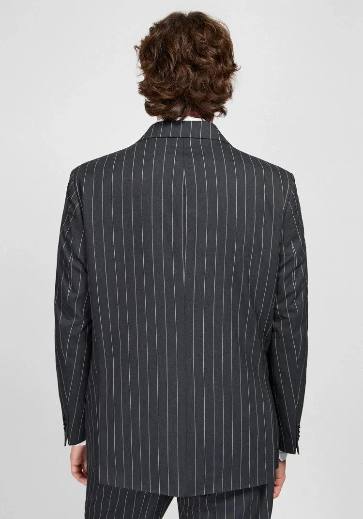 Formal Men's 2 Pieces Mens Suit Peak Lapel Striped Tuxedos (Blazer+Pants) sold by Mens Event Wear product image thumbnail 5