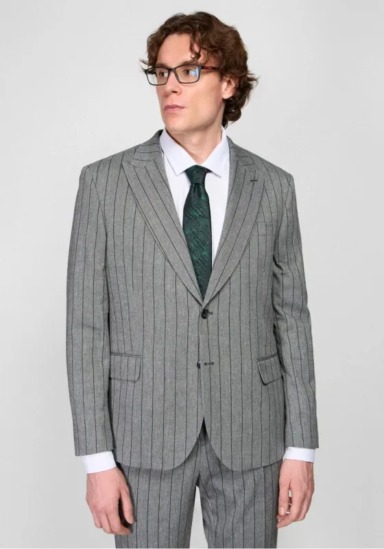 Formal Men's 2 Pieces Mens Suit Peak Lapel Striped Tuxedos (Blazer+Pants) sold by Mens Event Wear