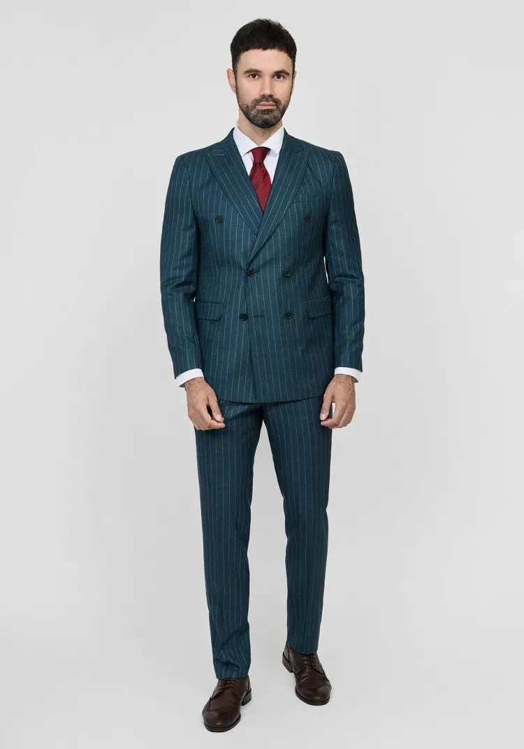 Formal Men's 2 Pieces Mens Suit Peak Lapel Striped Tuxedos (Blazer+Pants) sold by Mens Event Wear product image thumbnail 3