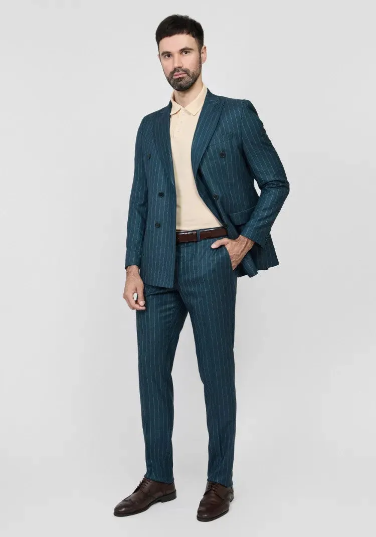 Formal Men's 2 Pieces Mens Suit Peak Lapel Striped Tuxedos (Blazer+Pants) sold by Mens Event Wear product image thumbnail 4