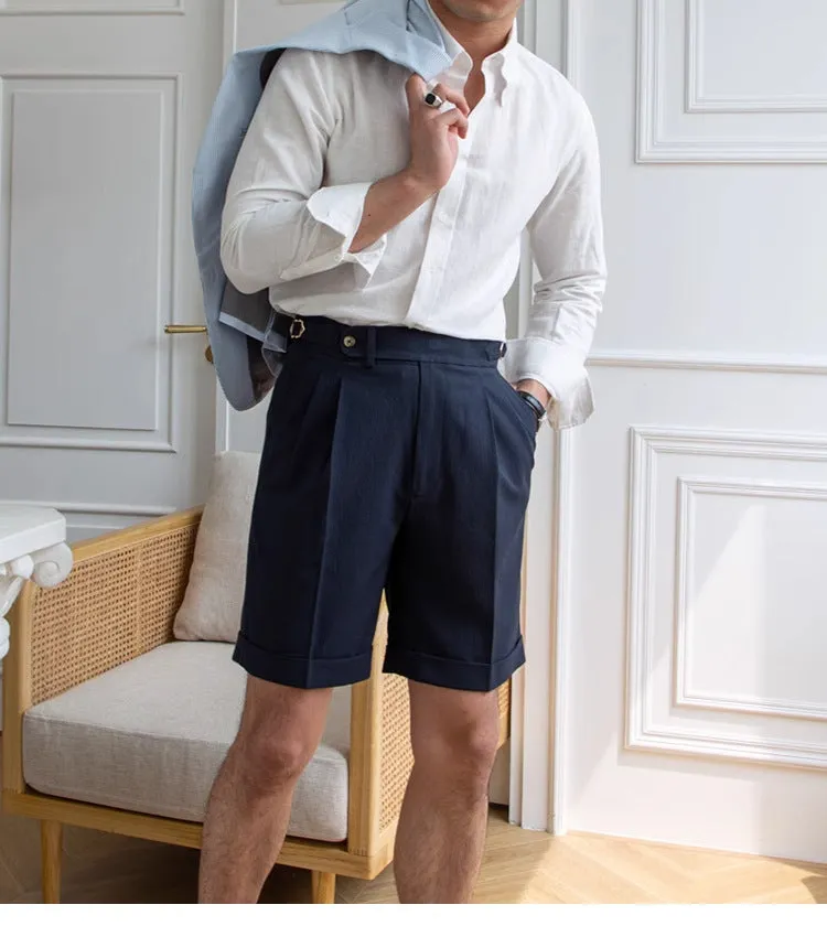 Casual Men's Short Pants Cotton Linen For Wedding sold by Mens Event Wear product image thumbnail 2