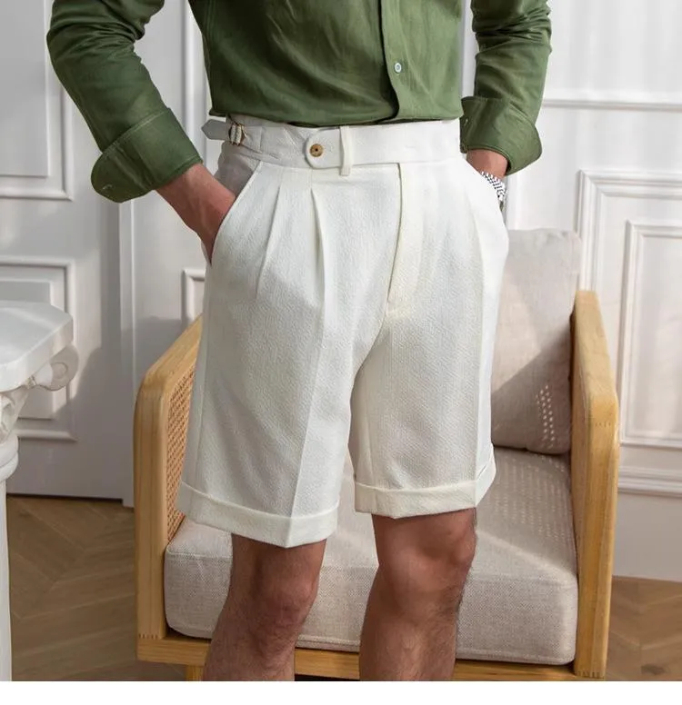Casual Men's Short Pants Cotton Linen For Wedding sold by Mens Event Wear