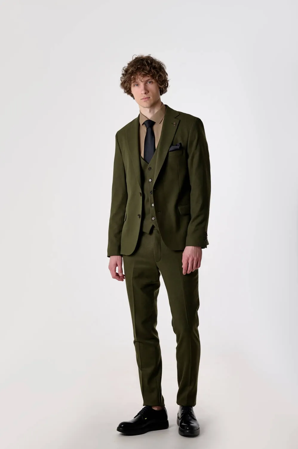 Business Men's 3 Pieces Flat Notch Lapel Tuxedos For Party (Blazer+vest+Pants) sold by Mens Event Wear product image thumbnail 4