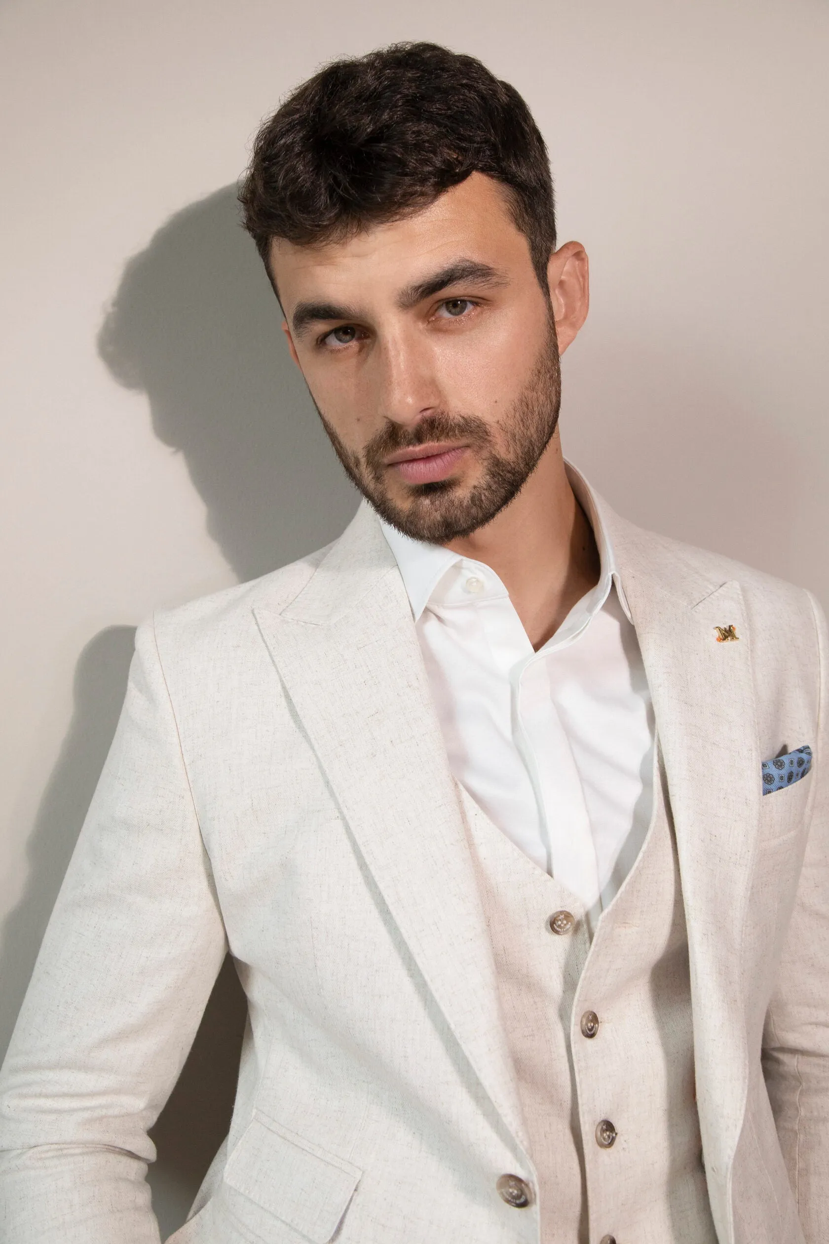 Casual Men's Three-Piece Peak Lapel Wedding Suit for Men (Blazer + Vest + Pants) sold by Mens Event Wear product image thumbnail 2