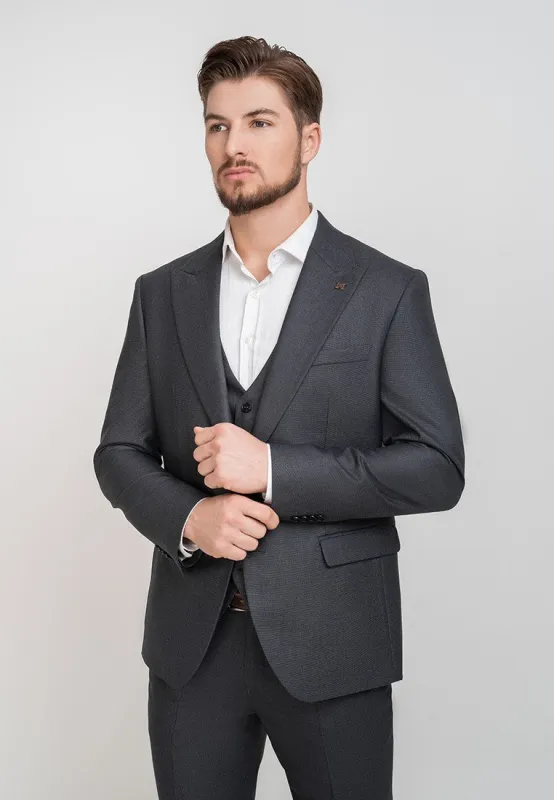 Fashion Men's 3 Pieces Flat Peak Lapel Tuxedos For Party (Blazer+vest+Pants) sold by Mens Event Wear