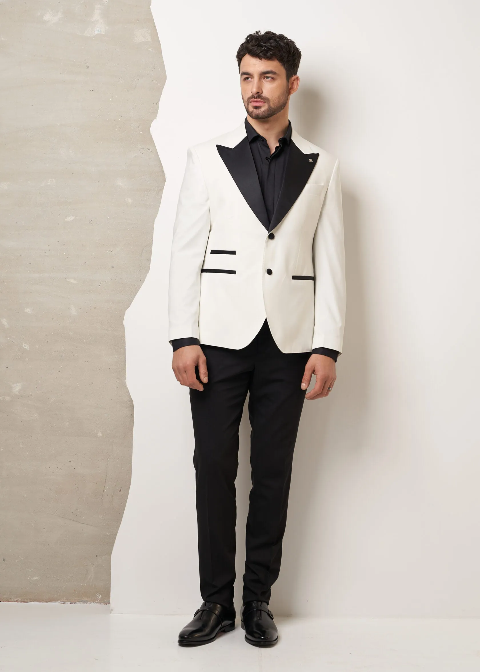 Fashion 2 Piece Men's Suit Flat Peak Wedding Lapel (Blazer + Pants) sold by Mens Event Wear