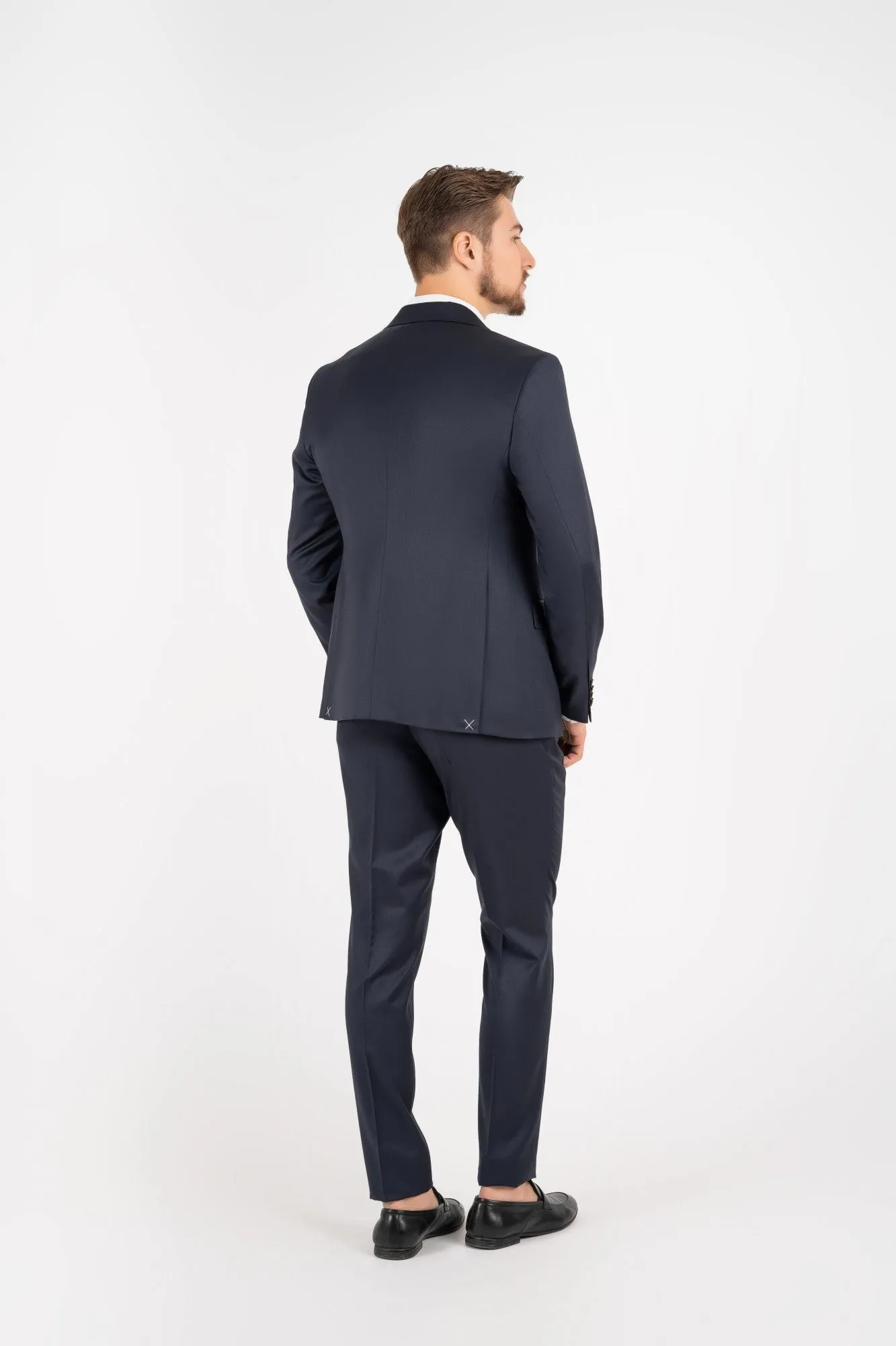 Fashion Men's 3 Pieces Flat Peak Lapel Tuxedos For Party (Blazer+vest+Pants) sold by Mens Event Wear product image thumbnail 3