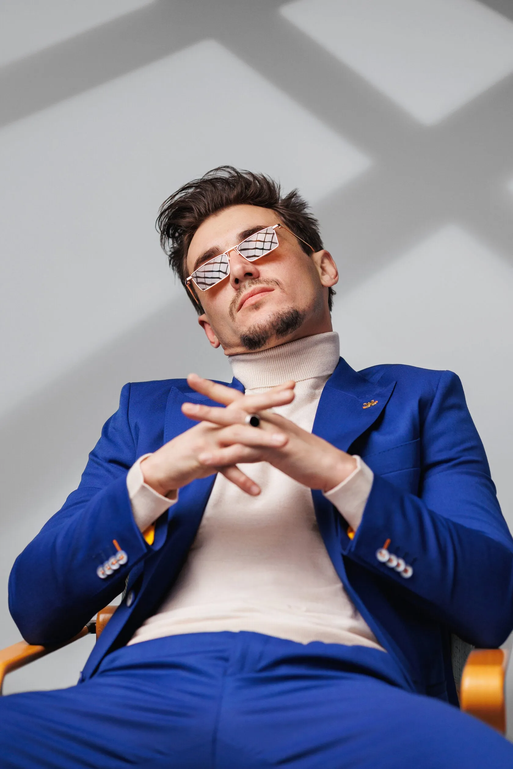 Fashion 2 Piece Men's Suit Flat Peak Wedding Lapel (Blazer + Pants) sold by Mens Event Wear product image thumbnail 2