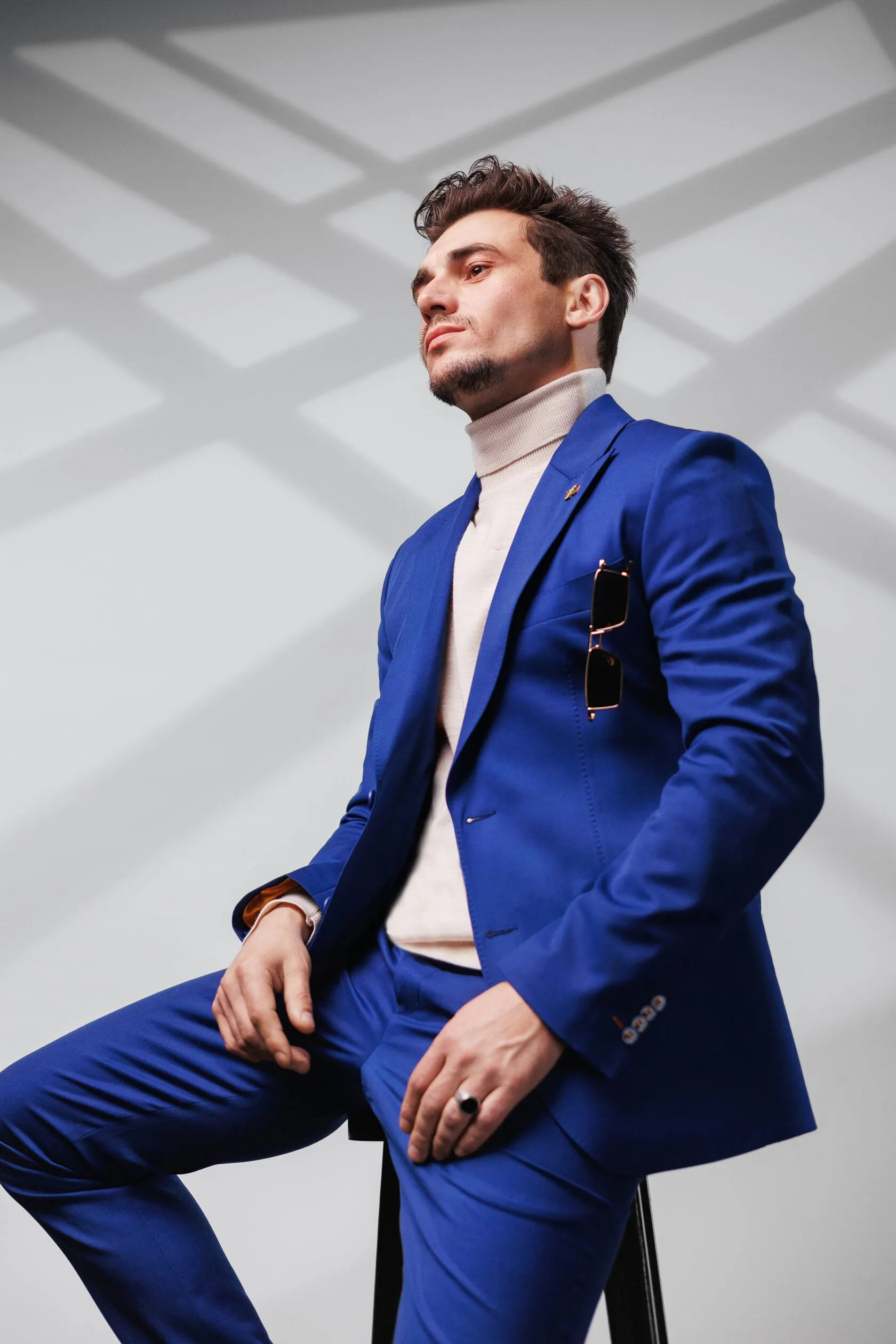 Fashion 2 Piece Men's Suit Flat Peak Wedding Lapel (Blazer + Pants) sold by Mens Event Wear