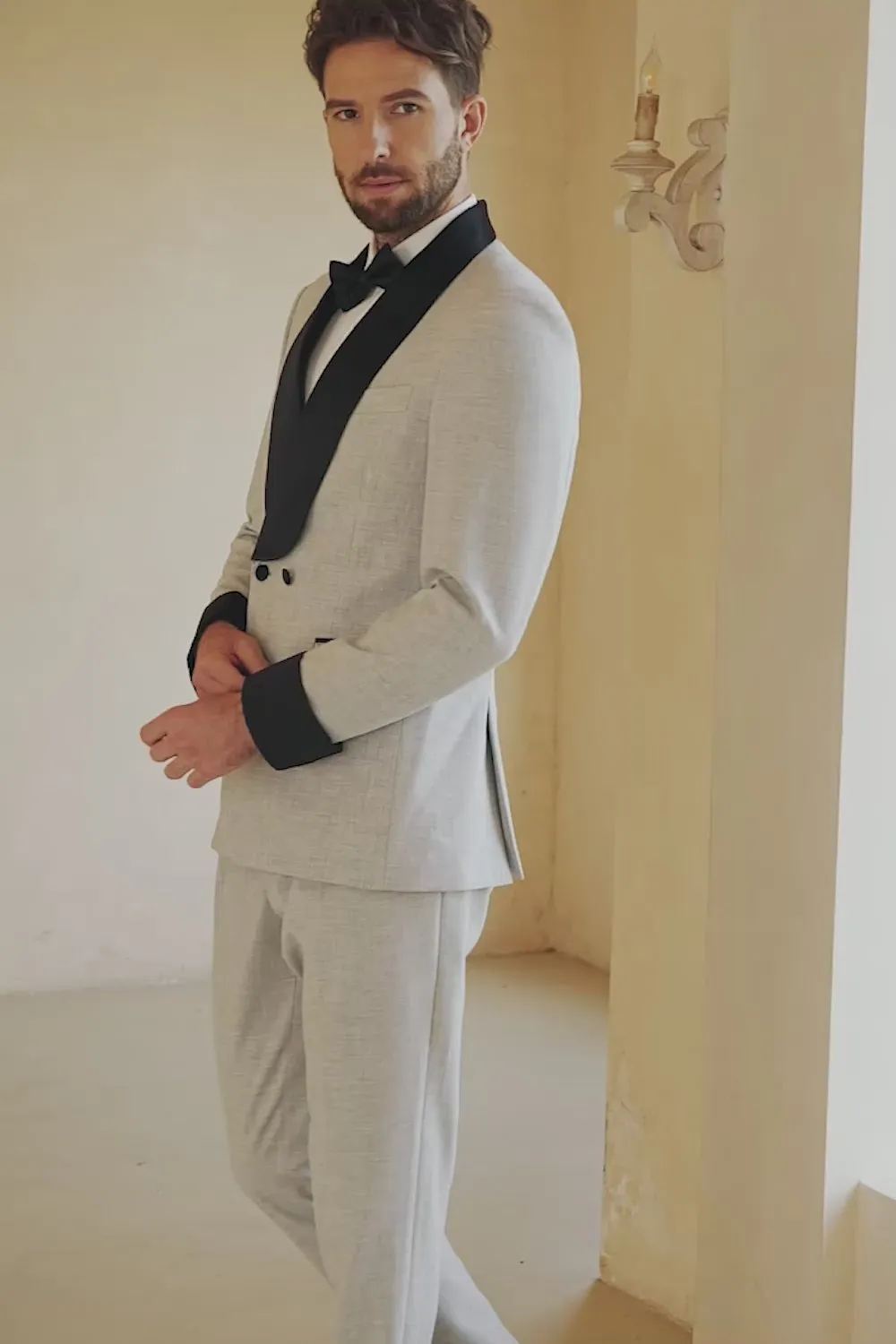 Fashionable Men's 2-piece Suit Shawl Lapel Wedding Suit (Blazer+Pants) sold by Mens Event Wear product image thumbnail 2