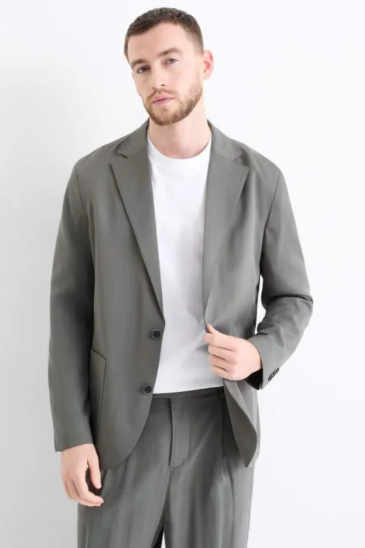 Casual 2 Piece Men's Suit Flat Notched Wedding Lapel (Blazer + Pants) sold by Mens Event Wear