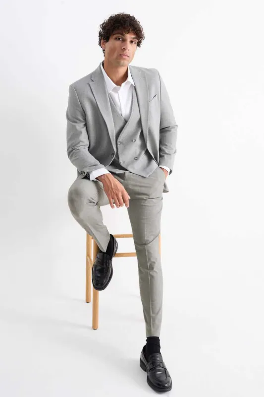 Formal Men's Suits Slim Fit 3 Pieces Notch Lapel Tuxedos (Blazer+Vest+ Pant) sold by Mens Event Wear