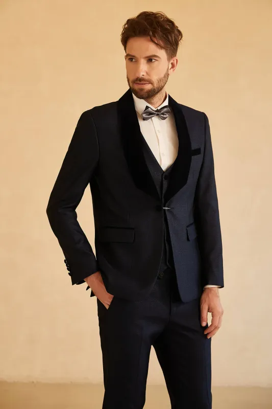 Fashion 3 Pieces Mens Suit Flat Shawl Lapel Tuxedos (Blazer+vest+Pants) sold by Mens Event Wear