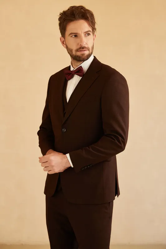 Fashion Men's 3 Pieces Flat Notch Lapel Tuxedos For Party (Blazer+vest+Pants) sold by Mens Event Wear