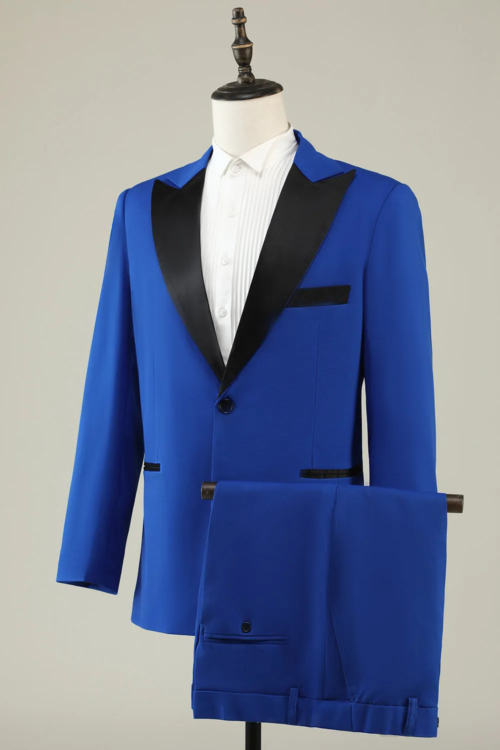 Fashion 2 Piece Men's Suit Flat Peak Wedding Lapel (Blazer + Pants) sold by Mens Event Wear product image thumbnail 2