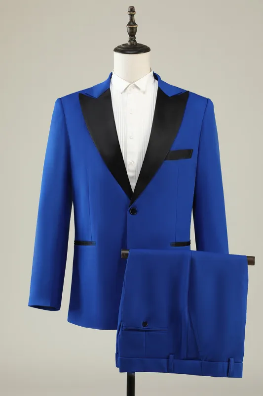 Fashion 2 Piece Men's Suit Flat Peak Wedding Lapel (Blazer + Pants) sold by Mens Event Wear