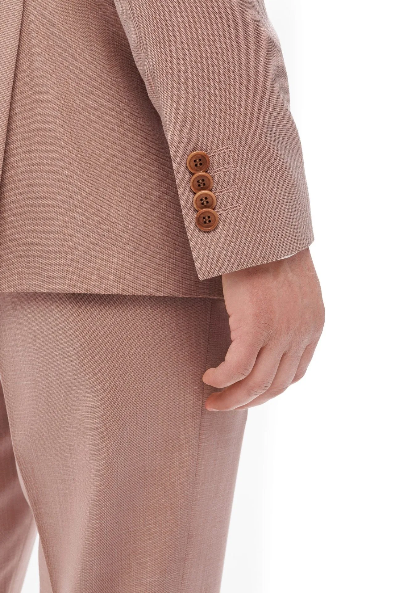 Casual 2 Piece Men's Suit Flat Notched Wedding Lapel (Blazer + Pants) sold by Mens Event Wear product image thumbnail 3