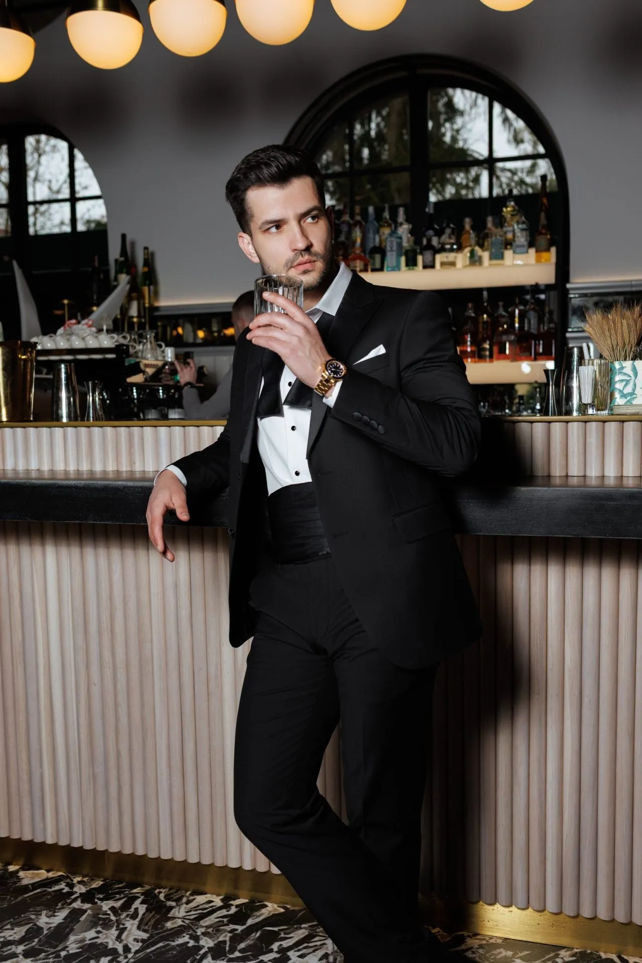 Fashion 2 Piece Men's Suit Flat Peak Wedding Lapel (Blazer + Pants) sold by Mens Event Wear product image thumbnail 4