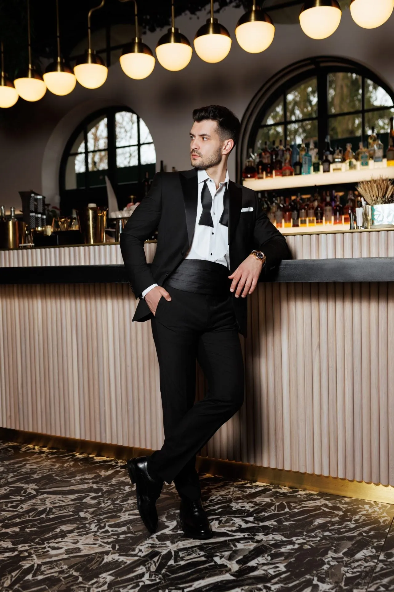 Fashion 2 Piece Men's Suit Flat Peak Wedding Lapel (Blazer + Pants) sold by Mens Event Wear product image thumbnail 5