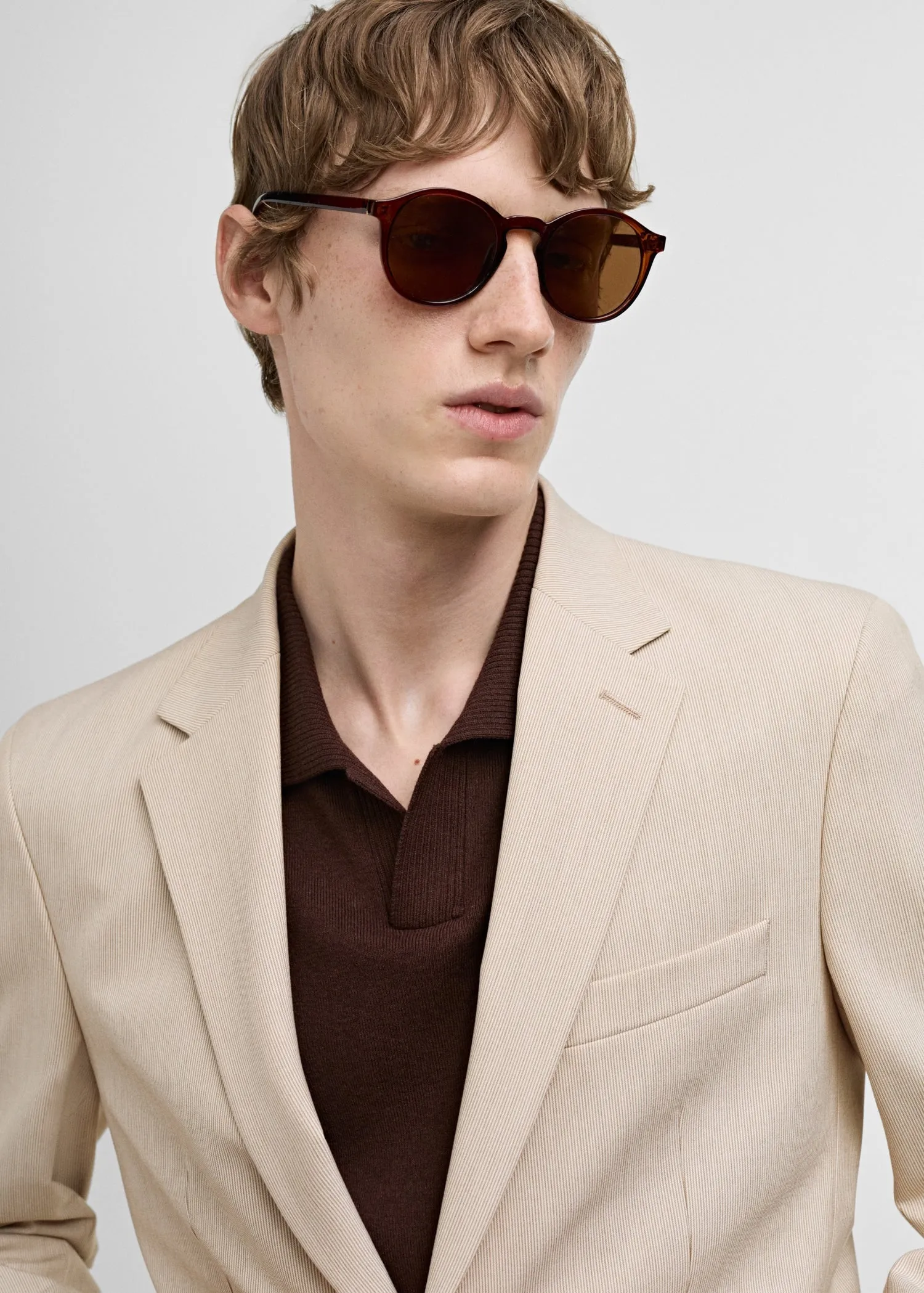 Formal 2 Pieces Mens Suit Flat Notch Lapel Tuxedos For Wedding (Blazer+Pants) sold by Mens Event Wear product image thumbnail 3