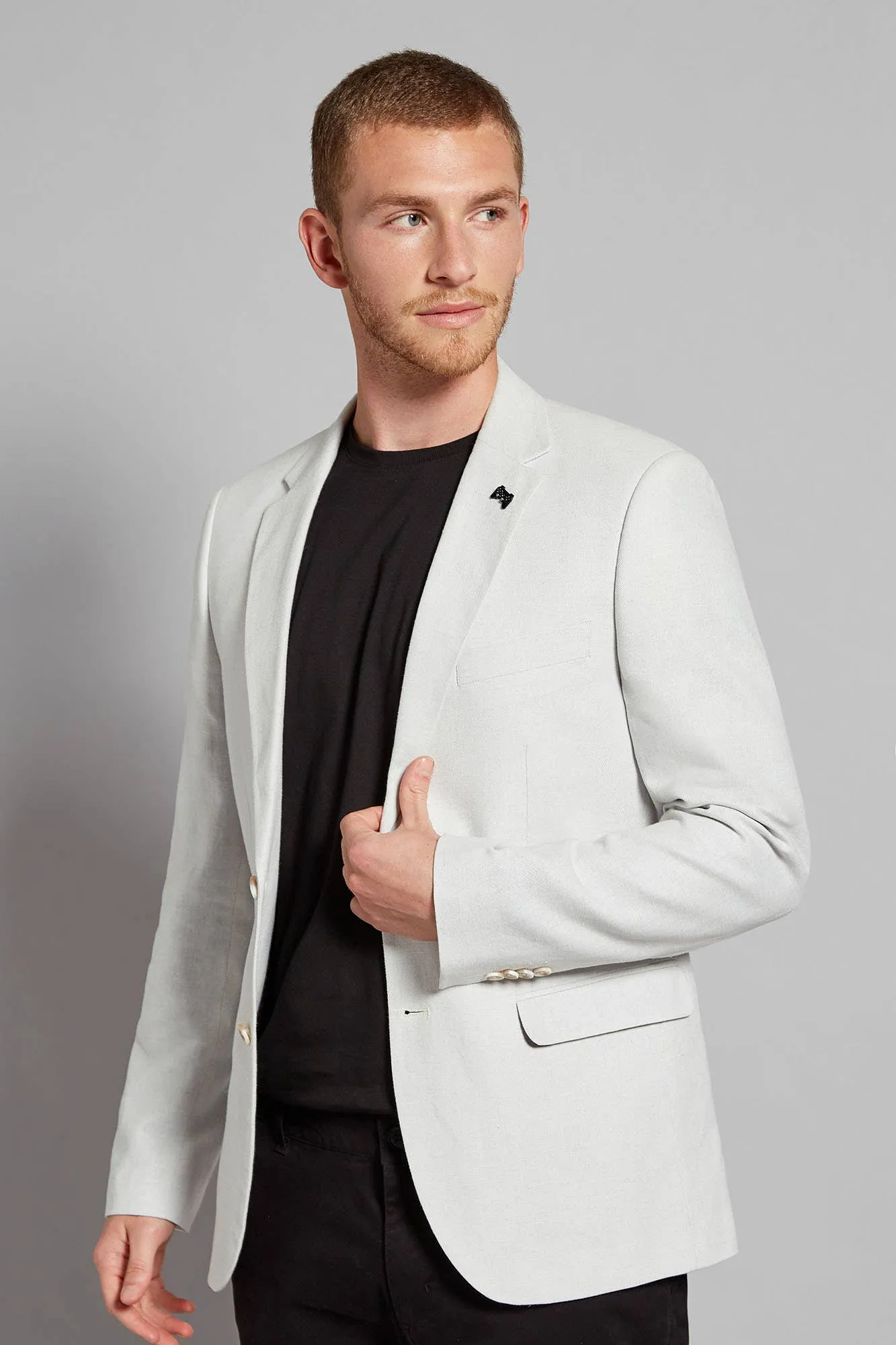 Fashion Men's Slim Fit Notch Lapel Flat Blazer sold by Mens Event Wear product image thumbnail 3