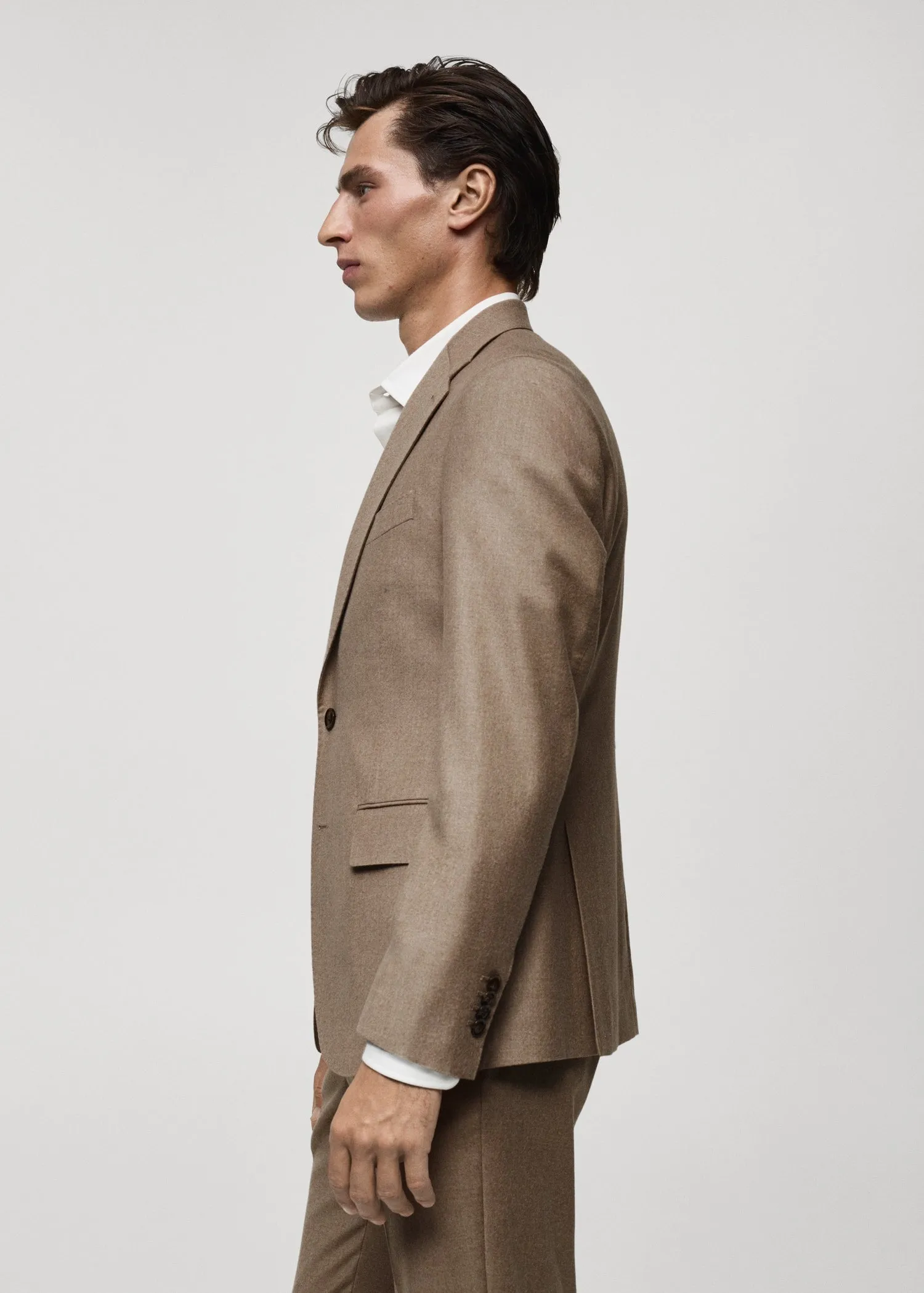 Formal 2 Pieces Mens Suit Flat Peak Lapel Tuxedos For Wedding (Blazer+Pants) sold by Mens Event Wear product image thumbnail 2