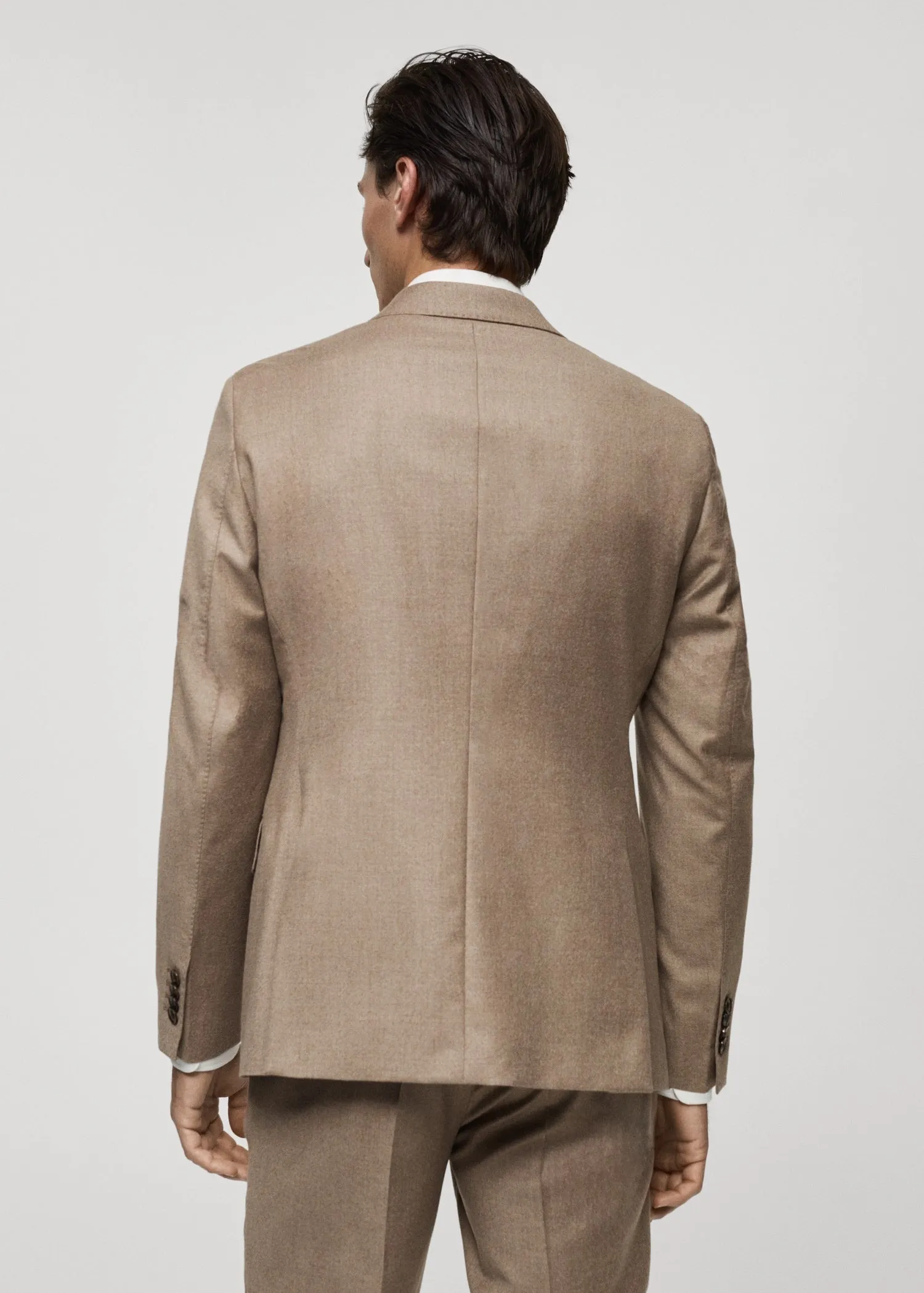 Formal 2 Pieces Mens Suit Flat Peak Lapel Tuxedos For Wedding (Blazer+Pants) sold by Mens Event Wear product image thumbnail 4