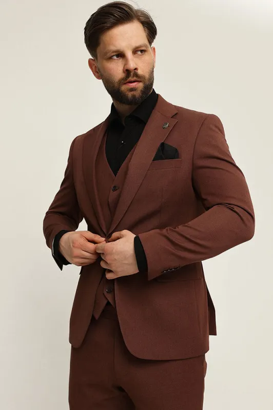Fashion Men's 3 Pieces Flat Notch Lapel Tuxedos For Party (Blazer+vest+Pants) sold by Mens Event Wear