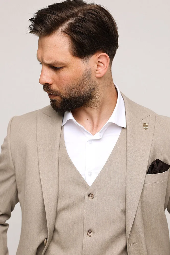 Fashion Men's 3 Pieces Flat Peak Lapel Tuxedos For Party (Blazer+vest+Pants) sold by Mens Event Wear product image thumbnail 5