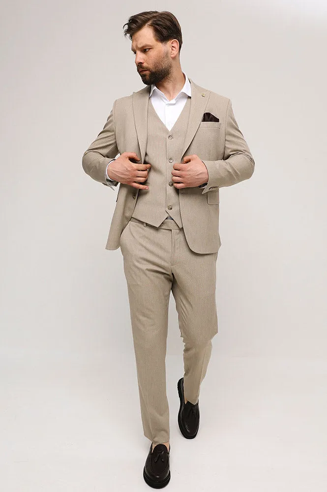 Fashion Men's 3 Pieces Flat Peak Lapel Tuxedos For Party (Blazer+vest+Pants) sold by Mens Event Wear product image thumbnail 3