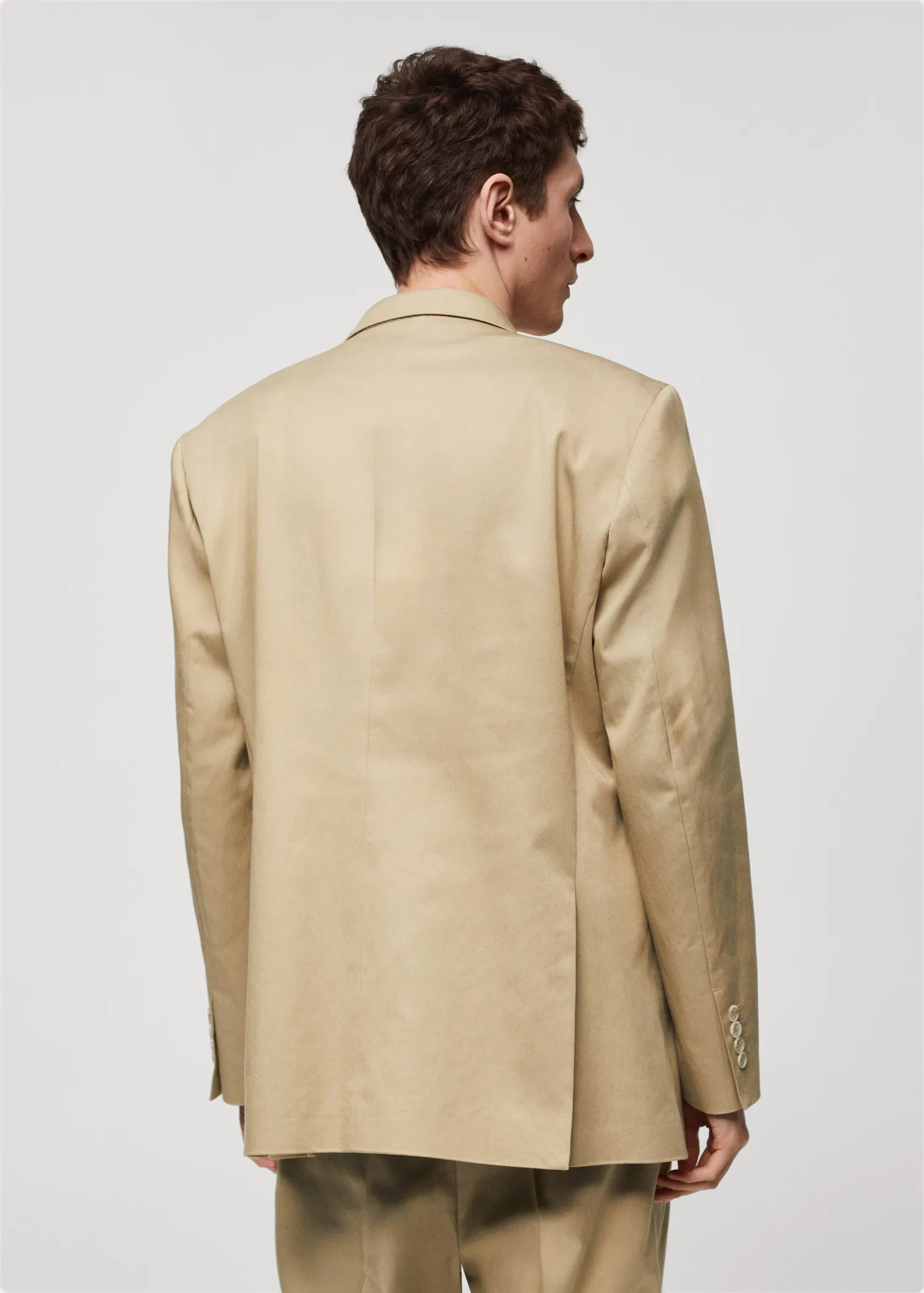 Formal 2 Pieces Mens Suit Flat Notch Lapel Tuxedos For Wedding (Blazer+Pants) sold by Mens Event Wear product image thumbnail 4